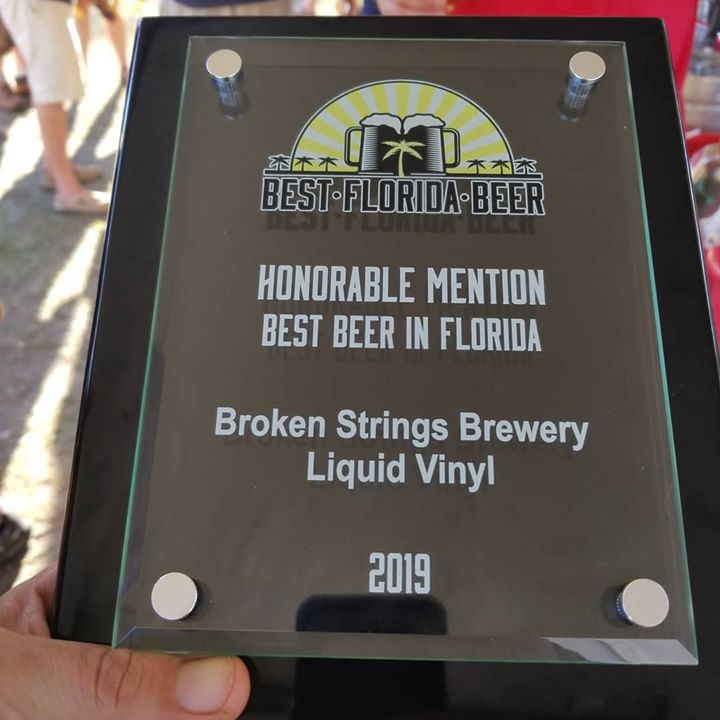 Perfect ending to a great weekend! #honorablemention #bestinshow #bestfloridabeer #floridabeer #craftnotcrap #craftbeer #drinklocal #supportlocal…