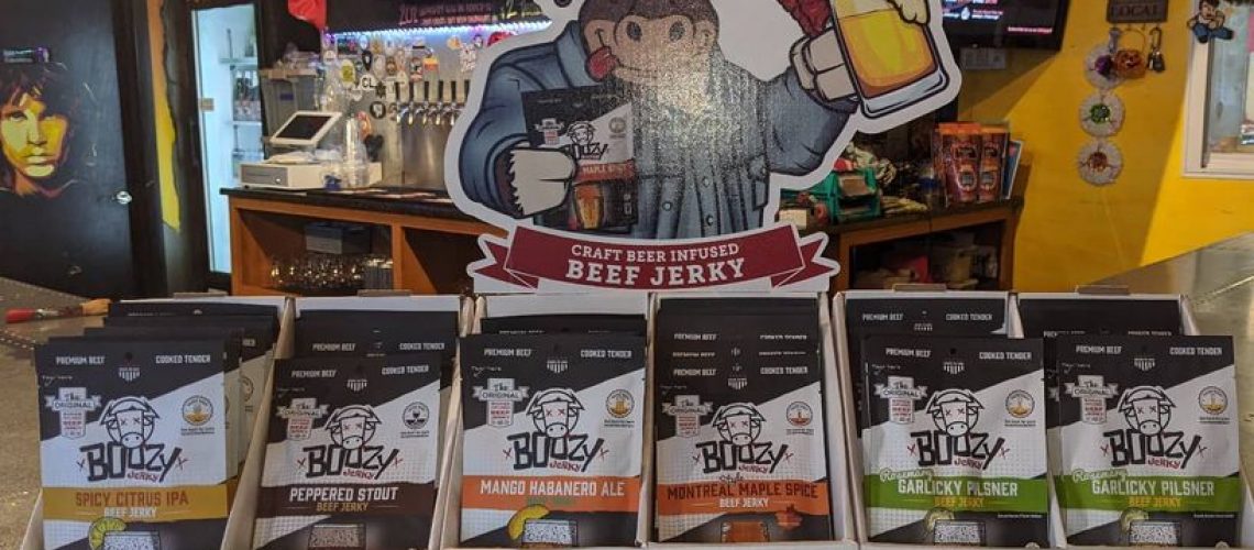 Boozy Jerky now available in the taproom!!!