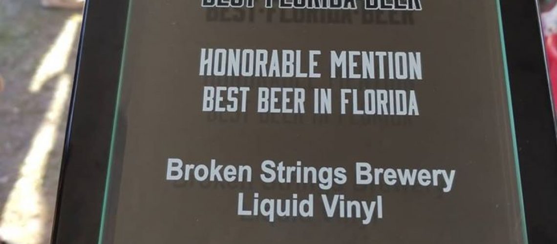 Perfect ending to a great weekend! #honorablemention #bestinshow #bestfloridabeer #floridabeer #craftnotcrap #craftbeer #drinklocal #supportlocal…