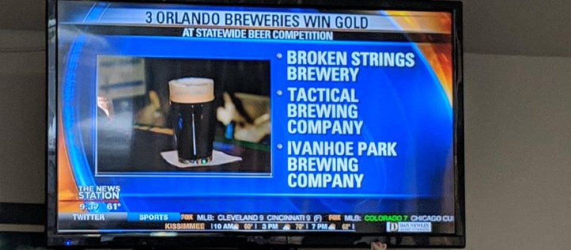 We made the news for our Best Florida Beer gold medal! Congratulations to Ivanhoe…